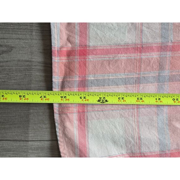 Talbots Womens Pink Plaid Button-Up Shirt XLP Cotton - Picture 5 of 6